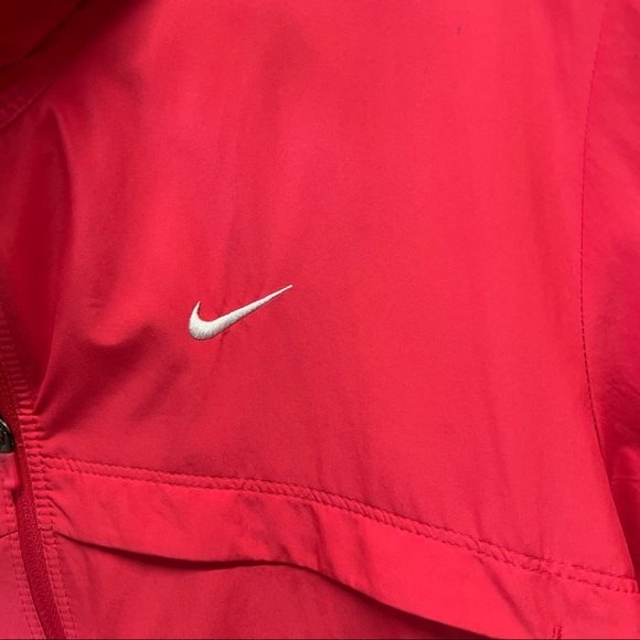Nike zip up spring lined lightweight wind jacket coat xs pink coral color - Picture 2 of 11